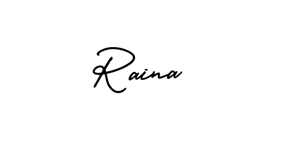 This is the best signature style for the Raina  name. Also you like these signature font (AmerikaSignatureDemo-Regular). Mix name signature. Raina  signature style 3 images and pictures png