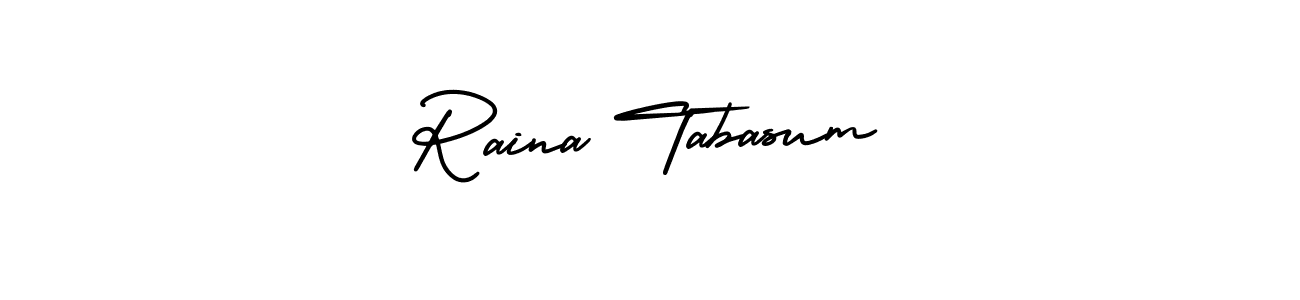 Make a beautiful signature design for name Raina Tabasum. With this signature (AmerikaSignatureDemo-Regular) style, you can create a handwritten signature for free. Raina Tabasum signature style 3 images and pictures png