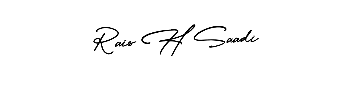 It looks lik you need a new signature style for name Rais H Saadi. Design unique handwritten (AmerikaSignatureDemo-Regular) signature with our free signature maker in just a few clicks. Rais H Saadi signature style 3 images and pictures png