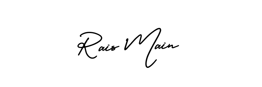 This is the best signature style for the Rais Main name. Also you like these signature font (AmerikaSignatureDemo-Regular). Mix name signature. Rais Main signature style 3 images and pictures png