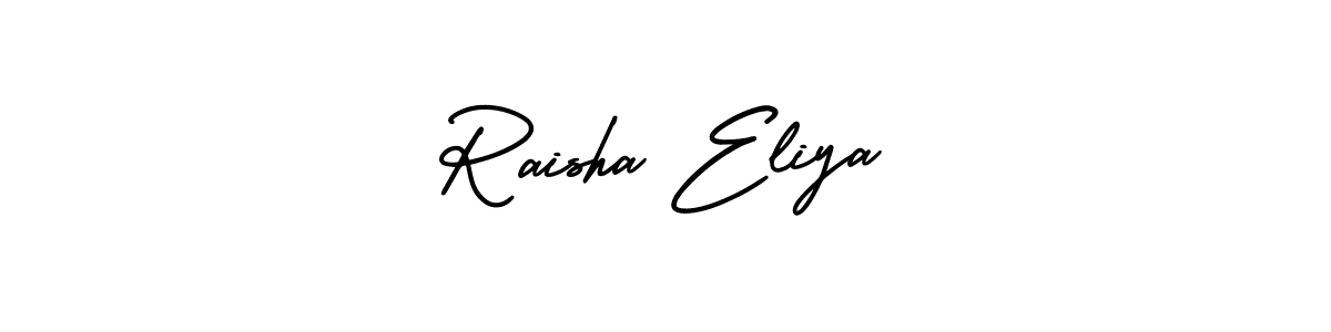 Similarly AmerikaSignatureDemo-Regular is the best handwritten signature design. Signature creator online .You can use it as an online autograph creator for name Raisha Eliya. Raisha Eliya signature style 3 images and pictures png