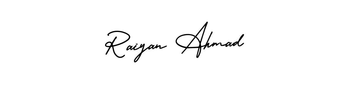 It looks lik you need a new signature style for name Raiyan Ahmad. Design unique handwritten (AmerikaSignatureDemo-Regular) signature with our free signature maker in just a few clicks. Raiyan Ahmad signature style 3 images and pictures png