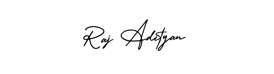 AmerikaSignatureDemo-Regular is a professional signature style that is perfect for those who want to add a touch of class to their signature. It is also a great choice for those who want to make their signature more unique. Get Raj Adityan name to fancy signature for free. Raj Adityan signature style 3 images and pictures png