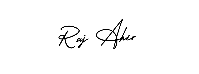 if you are searching for the best signature style for your name Raj Ahir. so please give up your signature search. here we have designed multiple signature styles  using AmerikaSignatureDemo-Regular. Raj Ahir signature style 3 images and pictures png