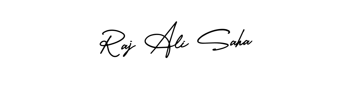 Use a signature maker to create a handwritten signature online. With this signature software, you can design (AmerikaSignatureDemo-Regular) your own signature for name Raj Ali Saha. Raj Ali Saha signature style 3 images and pictures png