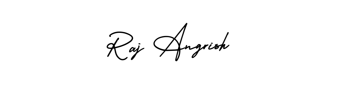 AmerikaSignatureDemo-Regular is a professional signature style that is perfect for those who want to add a touch of class to their signature. It is also a great choice for those who want to make their signature more unique. Get Raj Angrish name to fancy signature for free. Raj Angrish signature style 3 images and pictures png