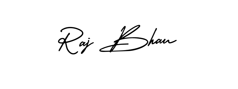 How to make Raj Bhau name signature. Use AmerikaSignatureDemo-Regular style for creating short signs online. This is the latest handwritten sign. Raj Bhau signature style 3 images and pictures png