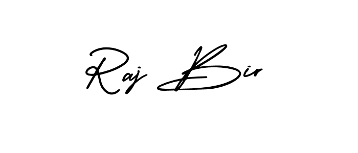 Use a signature maker to create a handwritten signature online. With this signature software, you can design (AmerikaSignatureDemo-Regular) your own signature for name Raj Bir. Raj Bir signature style 3 images and pictures png