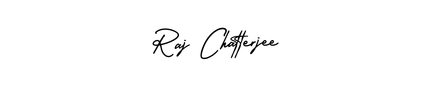 You should practise on your own different ways (AmerikaSignatureDemo-Regular) to write your name (Raj Chatterjee) in signature. don't let someone else do it for you. Raj Chatterjee signature style 3 images and pictures png