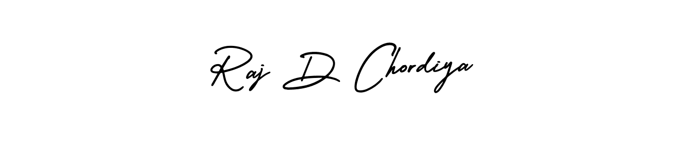 It looks lik you need a new signature style for name Raj D Chordiya. Design unique handwritten (AmerikaSignatureDemo-Regular) signature with our free signature maker in just a few clicks. Raj D Chordiya signature style 3 images and pictures png