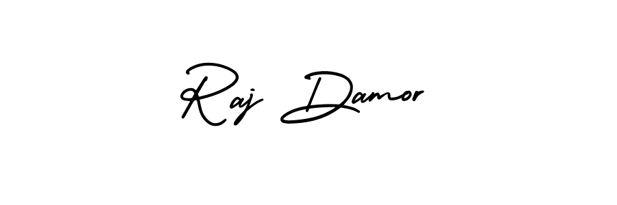 Make a beautiful signature design for name Raj Damor. With this signature (AmerikaSignatureDemo-Regular) style, you can create a handwritten signature for free. Raj Damor signature style 3 images and pictures png