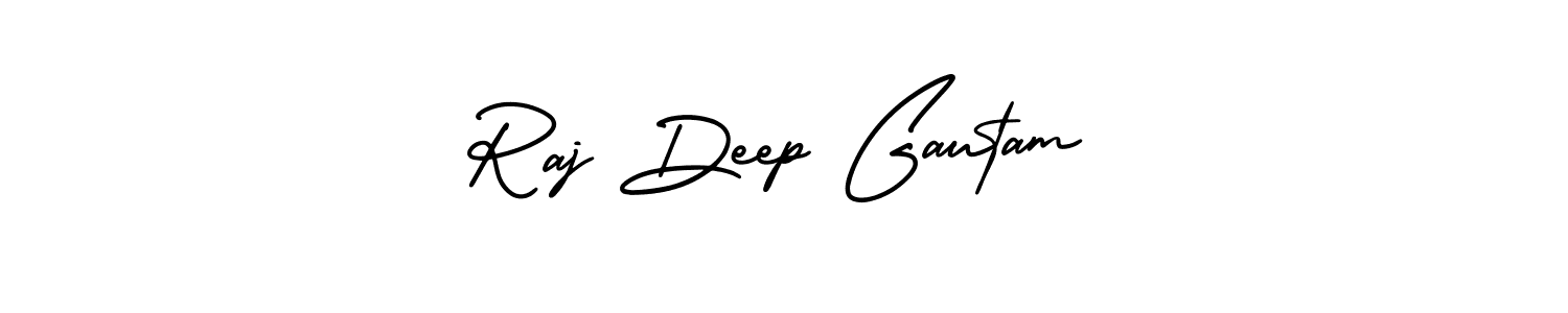 It looks lik you need a new signature style for name Raj Deep Gautam. Design unique handwritten (AmerikaSignatureDemo-Regular) signature with our free signature maker in just a few clicks. Raj Deep Gautam signature style 3 images and pictures png