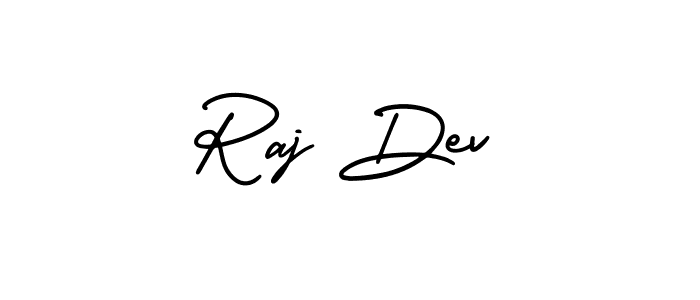The best way (AmerikaSignatureDemo-Regular) to make a short signature is to pick only two or three words in your name. The name Raj Dev include a total of six letters. For converting this name. Raj Dev signature style 3 images and pictures png