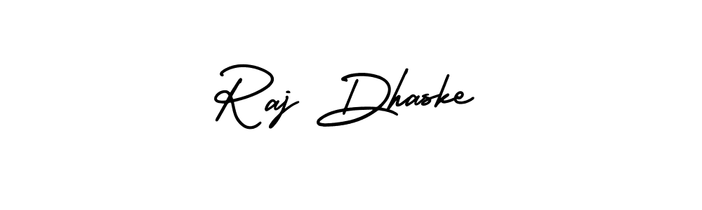 Use a signature maker to create a handwritten signature online. With this signature software, you can design (AmerikaSignatureDemo-Regular) your own signature for name Raj Dhaske. Raj Dhaske signature style 3 images and pictures png