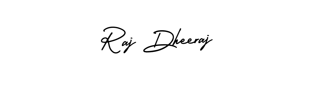 It looks lik you need a new signature style for name Raj Dheeraj. Design unique handwritten (AmerikaSignatureDemo-Regular) signature with our free signature maker in just a few clicks. Raj Dheeraj signature style 3 images and pictures png