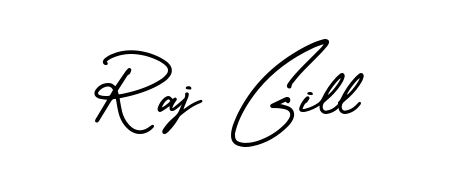 Transform the name Raj Gill into a signature masterpiece using AmerikaSignatureDemo-Regular font. Ideal for photographers, artists, and creators looking for watermarks. Raj Gill signature style 3 images and pictures png