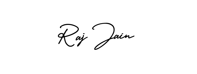 You should practise on your own different ways (AmerikaSignatureDemo-Regular) to write your name (Raj Jain) in signature. don't let someone else do it for you. Raj Jain signature style 3 images and pictures png