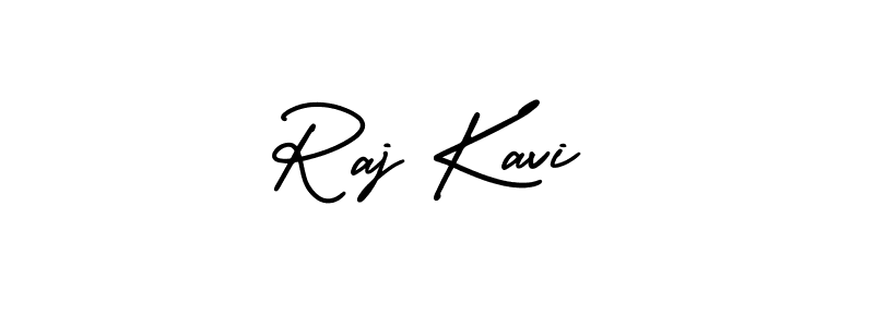 The best way (AmerikaSignatureDemo-Regular) to make a short signature is to pick only two or three words in your name. The name Raj Kavi include a total of six letters. For converting this name. Raj Kavi signature style 3 images and pictures png