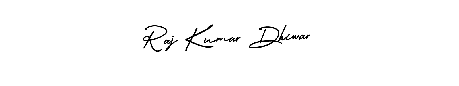 It looks lik you need a new signature style for name Raj Kumar Dhiwar. Design unique handwritten (AmerikaSignatureDemo-Regular) signature with our free signature maker in just a few clicks. Raj Kumar Dhiwar signature style 3 images and pictures png