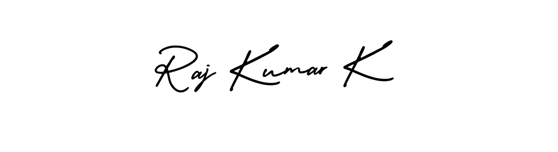 Raj Kumar K stylish signature style. Best Handwritten Sign (AmerikaSignatureDemo-Regular) for my name. Handwritten Signature Collection Ideas for my name Raj Kumar K. Raj Kumar K signature style 3 images and pictures png