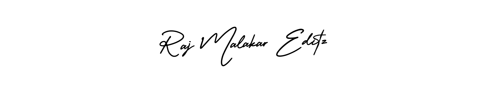 Use a signature maker to create a handwritten signature online. With this signature software, you can design (AmerikaSignatureDemo-Regular) your own signature for name Raj Malakar Editz. Raj Malakar Editz signature style 3 images and pictures png