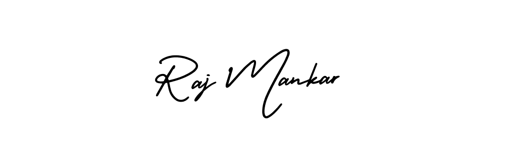 Raj Mankar stylish signature style. Best Handwritten Sign (AmerikaSignatureDemo-Regular) for my name. Handwritten Signature Collection Ideas for my name Raj Mankar. Raj Mankar signature style 3 images and pictures png