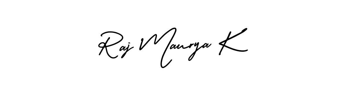 How to make Raj Maurya K signature? AmerikaSignatureDemo-Regular is a professional autograph style. Create handwritten signature for Raj Maurya K name. Raj Maurya K signature style 3 images and pictures png