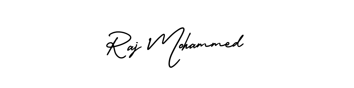 How to make Raj Mohammed name signature. Use AmerikaSignatureDemo-Regular style for creating short signs online. This is the latest handwritten sign. Raj Mohammed signature style 3 images and pictures png