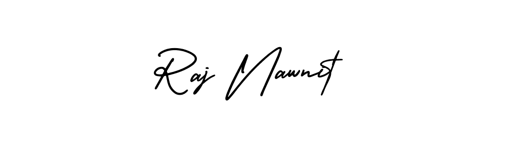 This is the best signature style for the Raj Nawnit name. Also you like these signature font (AmerikaSignatureDemo-Regular). Mix name signature. Raj Nawnit signature style 3 images and pictures png