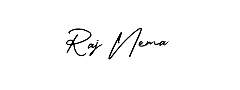 AmerikaSignatureDemo-Regular is a professional signature style that is perfect for those who want to add a touch of class to their signature. It is also a great choice for those who want to make their signature more unique. Get Raj Nema name to fancy signature for free. Raj Nema signature style 3 images and pictures png