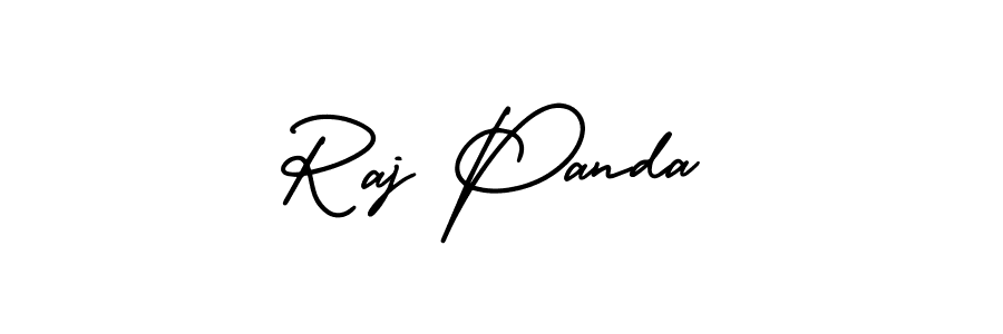 This is the best signature style for the Raj Panda name. Also you like these signature font (AmerikaSignatureDemo-Regular). Mix name signature. Raj Panda signature style 3 images and pictures png