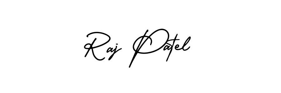 You should practise on your own different ways (AmerikaSignatureDemo-Regular) to write your name (Raj Patel) in signature. don't let someone else do it for you. Raj Patel signature style 3 images and pictures png