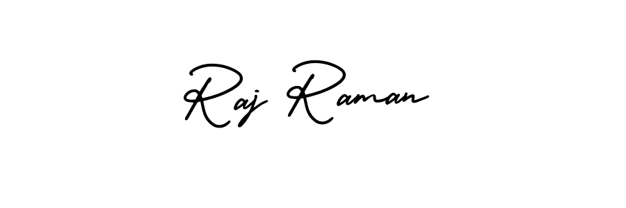 It looks lik you need a new signature style for name Raj Raman. Design unique handwritten (AmerikaSignatureDemo-Regular) signature with our free signature maker in just a few clicks. Raj Raman signature style 3 images and pictures png