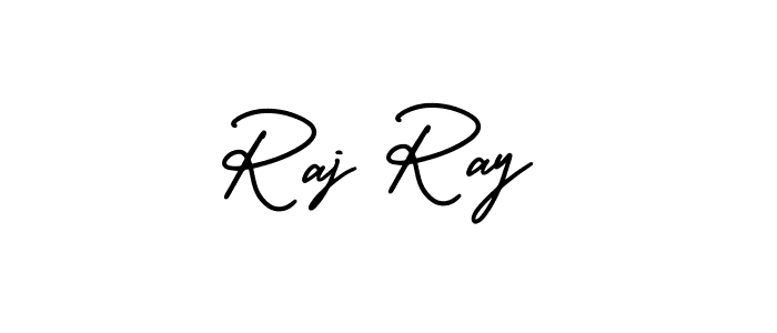 Use a signature maker to create a handwritten signature online. With this signature software, you can design (AmerikaSignatureDemo-Regular) your own signature for name Raj Ray. Raj Ray signature style 3 images and pictures png