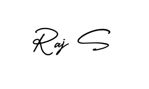 Raj S stylish signature style. Best Handwritten Sign (AmerikaSignatureDemo-Regular) for my name. Handwritten Signature Collection Ideas for my name Raj S. Raj S signature style 3 images and pictures png