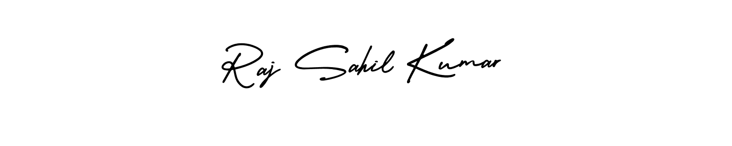 Make a beautiful signature design for name Raj Sahil Kumar. With this signature (AmerikaSignatureDemo-Regular) style, you can create a handwritten signature for free. Raj Sahil Kumar signature style 3 images and pictures png