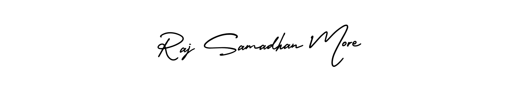 Use a signature maker to create a handwritten signature online. With this signature software, you can design (AmerikaSignatureDemo-Regular) your own signature for name Raj Samadhan More. Raj Samadhan More signature style 3 images and pictures png