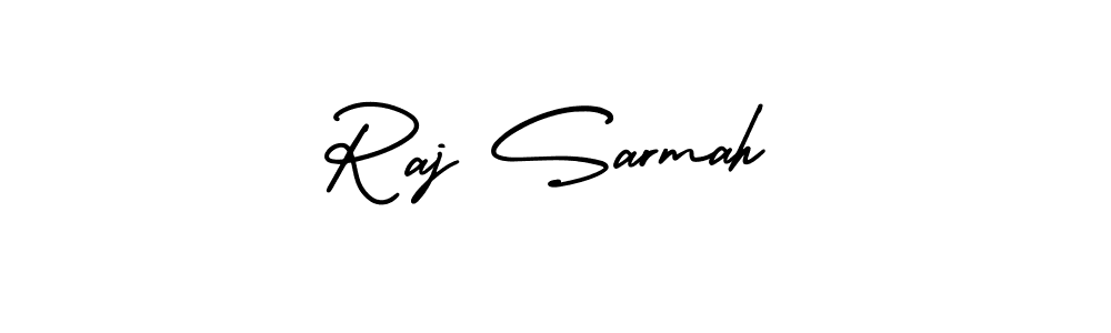 How to make Raj Sarmah name signature. Use AmerikaSignatureDemo-Regular style for creating short signs online. This is the latest handwritten sign. Raj Sarmah signature style 3 images and pictures png