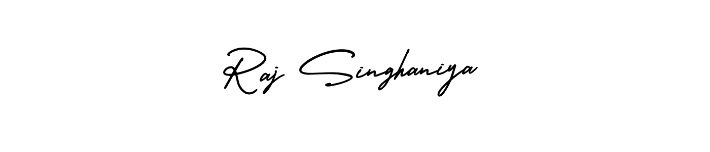 Create a beautiful signature design for name Raj Singhaniya. With this signature (AmerikaSignatureDemo-Regular) fonts, you can make a handwritten signature for free. Raj Singhaniya signature style 3 images and pictures png