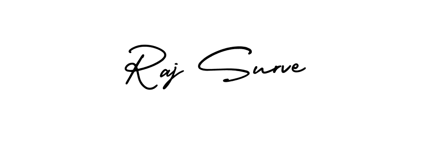 Similarly AmerikaSignatureDemo-Regular is the best handwritten signature design. Signature creator online .You can use it as an online autograph creator for name Raj Surve. Raj Surve signature style 3 images and pictures png