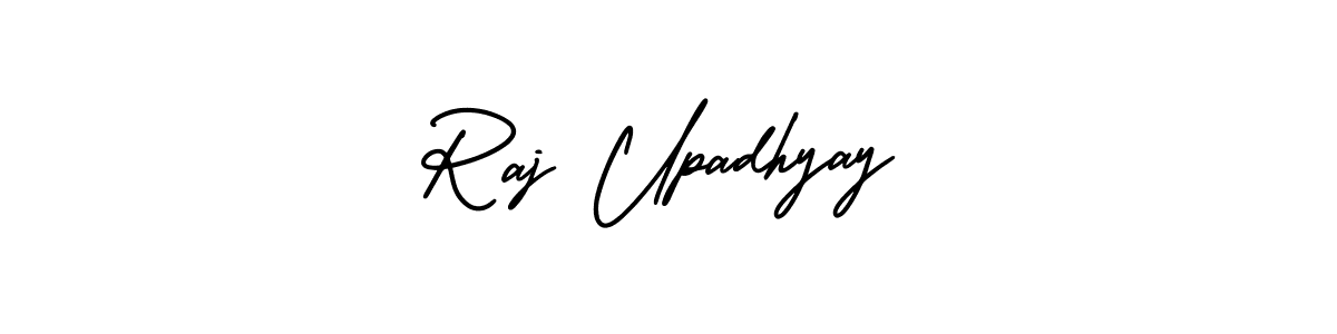 This is the best signature style for the Raj Upadhyay name. Also you like these signature font (AmerikaSignatureDemo-Regular). Mix name signature. Raj Upadhyay signature style 3 images and pictures png