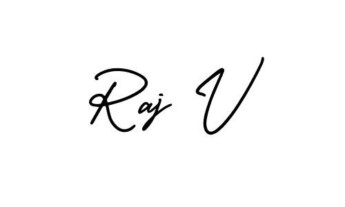 This is the best signature style for the Raj V name. Also you like these signature font (AmerikaSignatureDemo-Regular). Mix name signature. Raj V signature style 3 images and pictures png