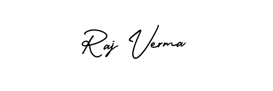 Create a beautiful signature design for name Raj Verma. With this signature (AmerikaSignatureDemo-Regular) fonts, you can make a handwritten signature for free. Raj Verma signature style 3 images and pictures png