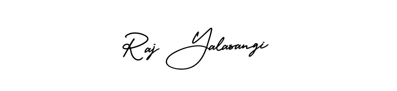 How to make Raj Yalasangi name signature. Use AmerikaSignatureDemo-Regular style for creating short signs online. This is the latest handwritten sign. Raj Yalasangi signature style 3 images and pictures png