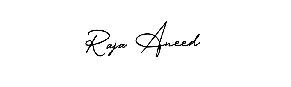 Raja Aneed stylish signature style. Best Handwritten Sign (AmerikaSignatureDemo-Regular) for my name. Handwritten Signature Collection Ideas for my name Raja Aneed. Raja Aneed signature style 3 images and pictures png