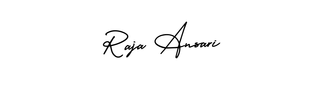 Raja Ansari stylish signature style. Best Handwritten Sign (AmerikaSignatureDemo-Regular) for my name. Handwritten Signature Collection Ideas for my name Raja Ansari. Raja Ansari signature style 3 images and pictures png