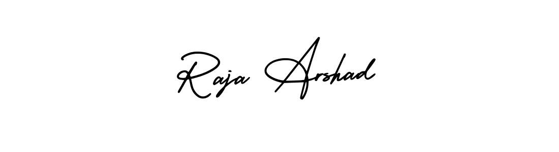 Use a signature maker to create a handwritten signature online. With this signature software, you can design (AmerikaSignatureDemo-Regular) your own signature for name Raja Arshad. Raja Arshad signature style 3 images and pictures png