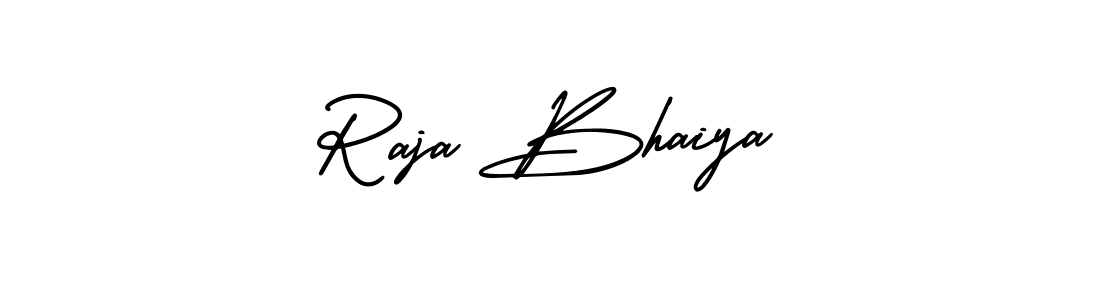 Design your own signature with our free online signature maker. With this signature software, you can create a handwritten (AmerikaSignatureDemo-Regular) signature for name Raja Bhaiya. Raja Bhaiya signature style 3 images and pictures png