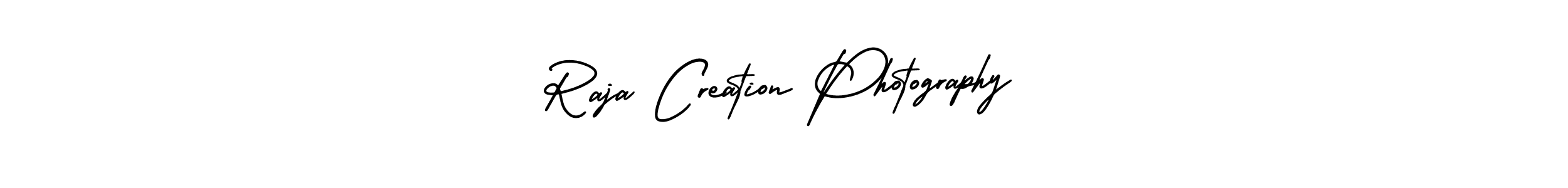 How to make Raja Creation Photography name signature. Use AmerikaSignatureDemo-Regular style for creating short signs online. This is the latest handwritten sign. Raja Creation Photography signature style 3 images and pictures png