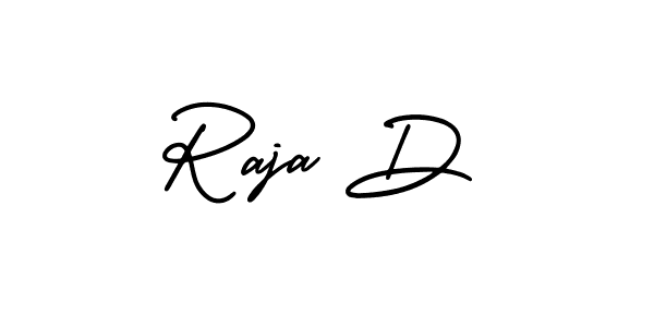 Design your own signature with our free online signature maker. With this signature software, you can create a handwritten (AmerikaSignatureDemo-Regular) signature for name Raja D. Raja D signature style 3 images and pictures png